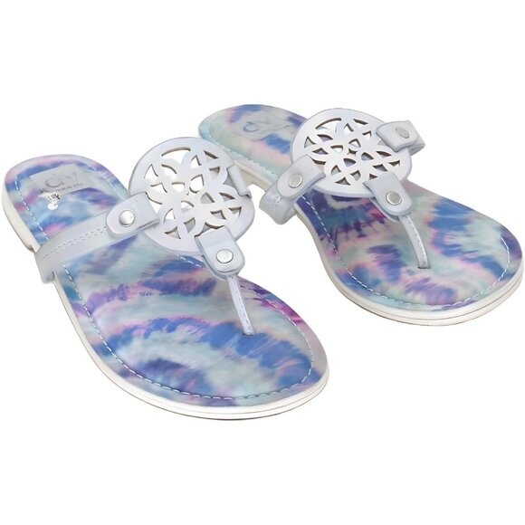 Dv By Dolce Vita Cotta Girls Sandals Color: Blue/Silver Size: 3 Girls - Picture 1 of 5